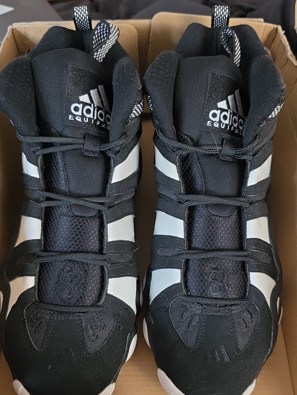 adidas Black & White Mens Crazy 8 High-Top Sneakers Euc Size 12